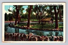 Denver CO- Colorado, Monkey Island, City Park, Antique, Vintage Postcard picture