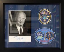 Authentic Signed Photo & NASA Patches JOHN GLENN Discovery STS-95 w COA Framed picture