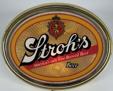 Vintage Stroh’s Electric Lighted Beer Illuminated Oval #88868 Bar Man Cave WORKS picture