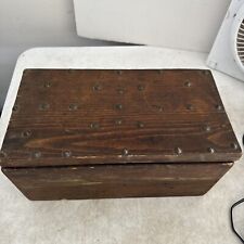 VTG Wooden Chest Box 14x7x7 Early 1900’s Good Shape picture