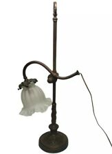 Vintage Antique  Victorian Style Lamp With Adjustable Bridge ,Frosted Shade 21