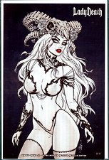 Lady Death Demonic Omens #1 McTeigue Ultra Mega VIP Metallic Ed. Coffin Ltd /8 picture