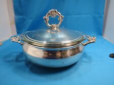 Silver Plated Covered Casserole With 1.5 Quart Pyrex Bowl picture