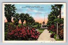 Miami FL-Florida, Bayfront Park, Band Shell, Antique Vintage Souvenir Postcard picture