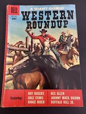 Western Roundup 20, Giant Size Golden Age Roy Rogers Buffalo Bill. Nice Mid 1957 picture
