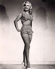 Cleo Moore blonde bombshell 1950's pin-up in two piece swimsuit 24x36 poster picture