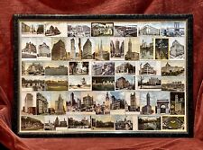 NEW YORK CITY Postcard Collage -42” X 29” - 50 PostCards In Total - Framed picture
