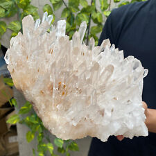 9.8LB Natural White Clear Quartz Crystal Cluster Rough Healing Specimen picture