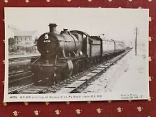 M3296 W.R6339 arriving Barmouth on Pwllheli  train  steam train postcard Pamlin picture