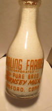 vintage pyro qt milk bottle Stealing farms guernsey Milk Stamford.Conn pic barn picture