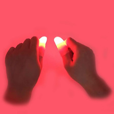 2 Pairs Magic Finger Light Up Thumb Tips Magic Tricks (RED, Adult Size) picture