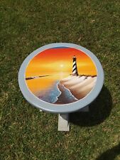 Cape Hatteras Lighthouse hand painted wood nautical coastal table outer banks picture