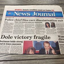 Vintage 1996 News Journal February 13 Mansfield Ohio Police Chief Files Race  picture