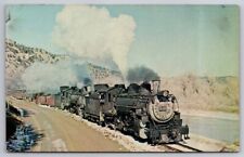 Denver & Rio Grande Western # 491 - 492 to Durango CO Colorado Postcard Trains picture