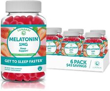 Low Dose Melatonin Gummies 1 mg - Tastiest Proprietary Formula -6 Pack picture