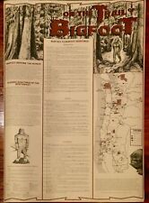 Vintage 2000, 24” x 35” the original, colorful “On The Trail Of Bigfoot” poster picture