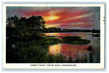 1940 Sunset View, Greetings from New Hampshire Keene NH Posted Vintage Postcard picture