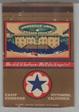 Matchbook Cover - Post Card - US Army Camp Stoneman Pittsburg, CA picture