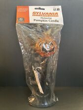 Sylvania Halloween Series Flickering Pumpkin Candle Clear New picture