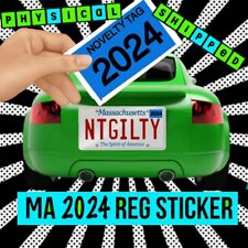 MA 2024 Dmv Blue Sticker ship Reg Sticker Tag Massachusetts License Plate picture
