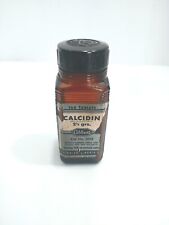 RARE vintage medicine bottle ART DECO Calcidin ABBOTT LABORATORIES w/label picture