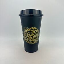 Starbucks Fall 2021 Black and Gold Rose 16 oz  Hot Tumbler Reusable 4 PACK picture