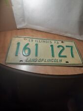 Illinois 1973 License Plate Land Of Lincoln Antique Man Cave picture