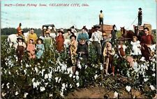 Postcard Children Cotton Picking Scene in Oklahoma City, Oklahoma picture