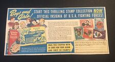 1940’s Wartime Combat Insignia Stamps Schulze & Burch CrackersComic Newspaper Ad picture