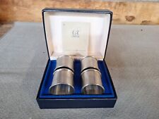 Kirk Pewter Napkin Rings In Box With Tag. picture