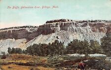 Billings MT Montana The Rimrock Bluffs Yellowstone River c1910 Vtg Postcard B31 picture