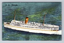 Miami FL-Florida, SS Florida, Ship, Transportation, Antique, Vintage Postcard picture