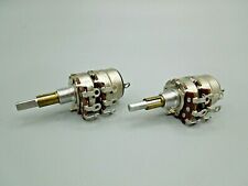 STACKPOLE 10K / 100K Ohm Dual Potentiometer Audio Taper  (LOT OF 2) picture