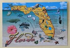 Postcard FL. Florida - The Sunshine State. State Map picture