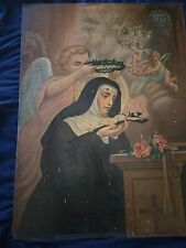 VINTAGE  ST RITA OF CASCIA LITHOGRAPHY Religious Art  picture