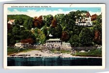 Milford PA-Pennsylvania, Bathing Beach & Bluff House, Antique Vintage Postcard picture