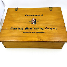 Amoskeag Manufacturing Co Locomotive Fire Wood Box Manchester NH Vtg Railroad picture