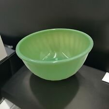 Vintage FIRE KING JADEITE JADITE GREEN SWIRL SHELL 6 inch MIXING NESTING BOWL picture