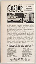 1962 Print Ad Alaskan Camper Raises,Lowers,Hydraulically R.D. Hall Sun Valley,CA picture