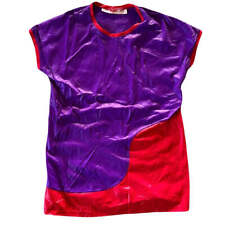 Red & Purple Swirl Faux Leather Rave Top picture