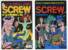 Al Goldstein Presents Screw Comics #1 & 2 NM picture