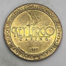 Key Largo $1 Casino Token Las Vegas Nevada NV Brass 1997 picture