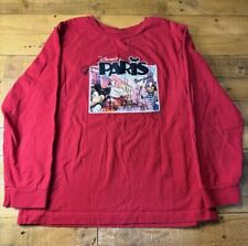 Disneyland Paris Embroidered And Appliqué Long Sleeve Red, Size 2XL XXL picture