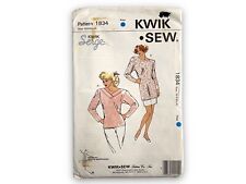 Vintage Kwik Sew Pattern 1834 Womens Top & Tunic XS-XL picture