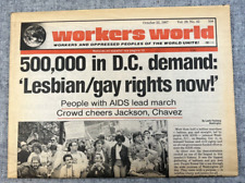 Workers World Newspaper October 1987 - Lesbian / Gay Rights, AIDS, Jesse Jackson picture