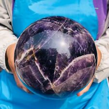 8.75LB  Natural Beautiful Dream Amethyst Quartz Crystal Sphere Ball Healing 135 picture