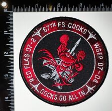 USAF Red Flag 2007 Vegas Fighting Cocks 67th Fighter Squadron Patch picture