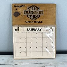 RARE HTF Vintage Harley Davidson Wooden Shop Calendar Holder picture