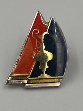 Vintage Sailing Sailboat Lapel Hat Pin Brooch picture