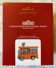 HALLMARK 2020 SESAME STREET COOKIE MONSTER'S FOODIE TRUCK MAGIC ORNAMENT NEW picture